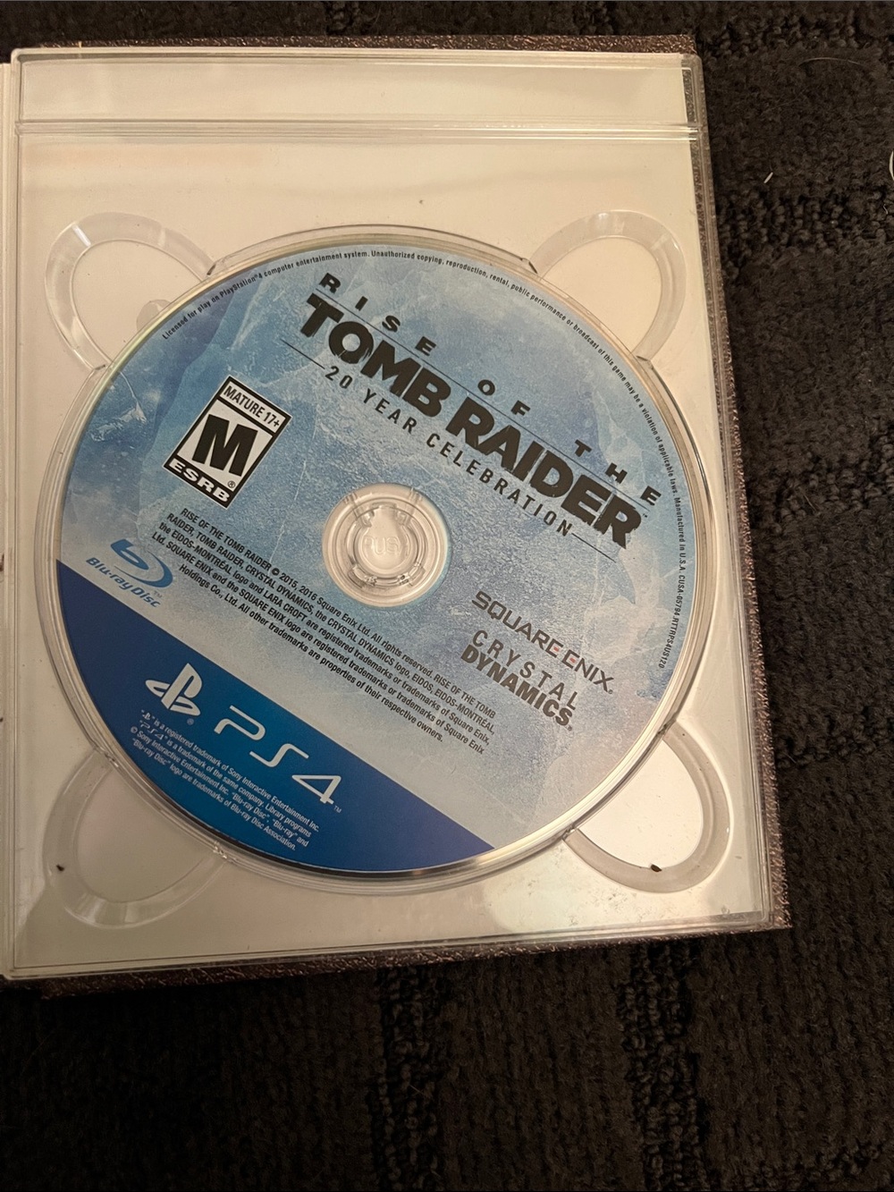 Rise of the Tomb Raider PS4 Game Disc - PlayStation (Blue)
